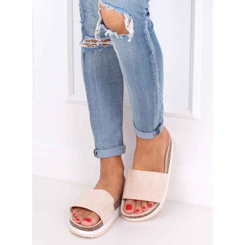 Beige tofflor för kvinnor CK184P Beige 2