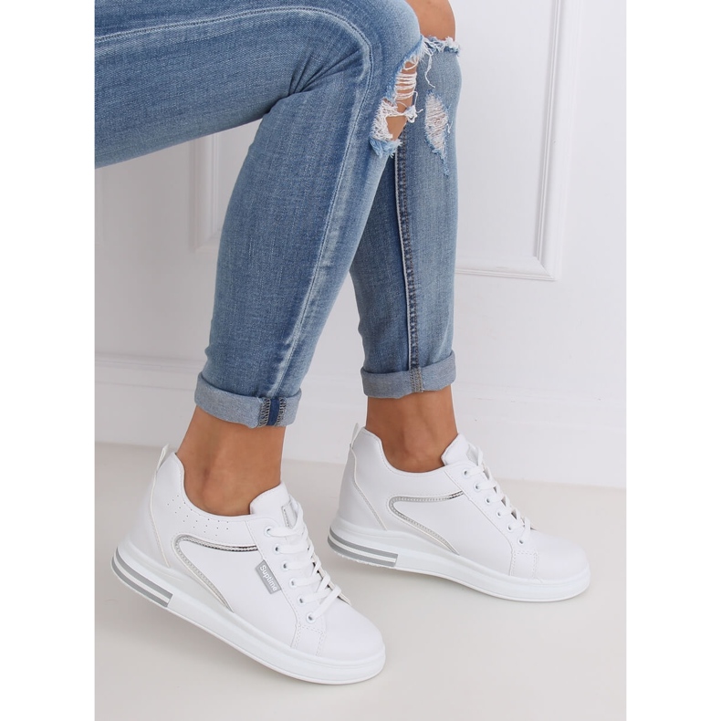 Vita NB337 Silver wedge sneakers 1
