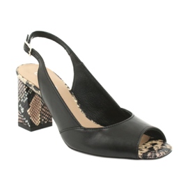 Edeo Sandaler för kvinnor / djur 3499A-1193 svart 1