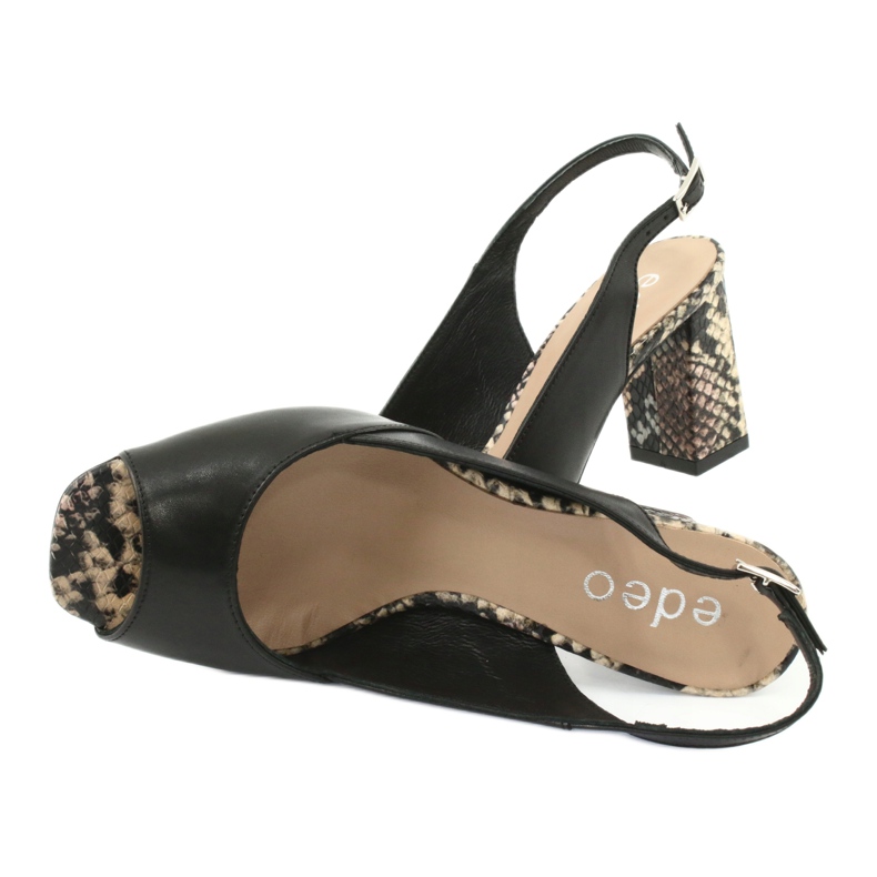 Edeo Sandaler för kvinnor / djur 3499A-1193 svart 4