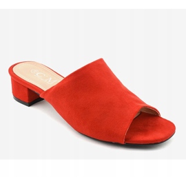 Röda högklackade sandaler 77-91 1