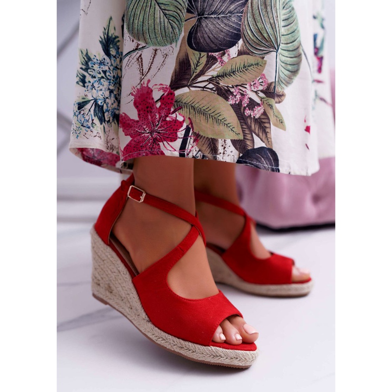 BUGO Sandaler för kvinnor på Espadrilles Red Margus röd 1
