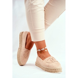 SEA Dam Espadrilles tjockt linnesula Beige Febi 2