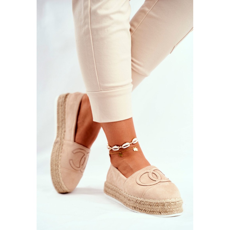 SEA Dam Espadrilles tjockt linnesula Beige Febi 2