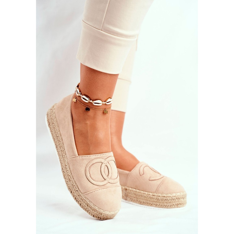 SEA Dam Espadrilles tjockt linnesula Beige Febi 1