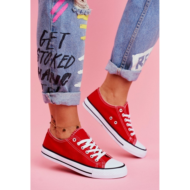 PS1 Kvinnors klassiska sneakers röda Omerta 1