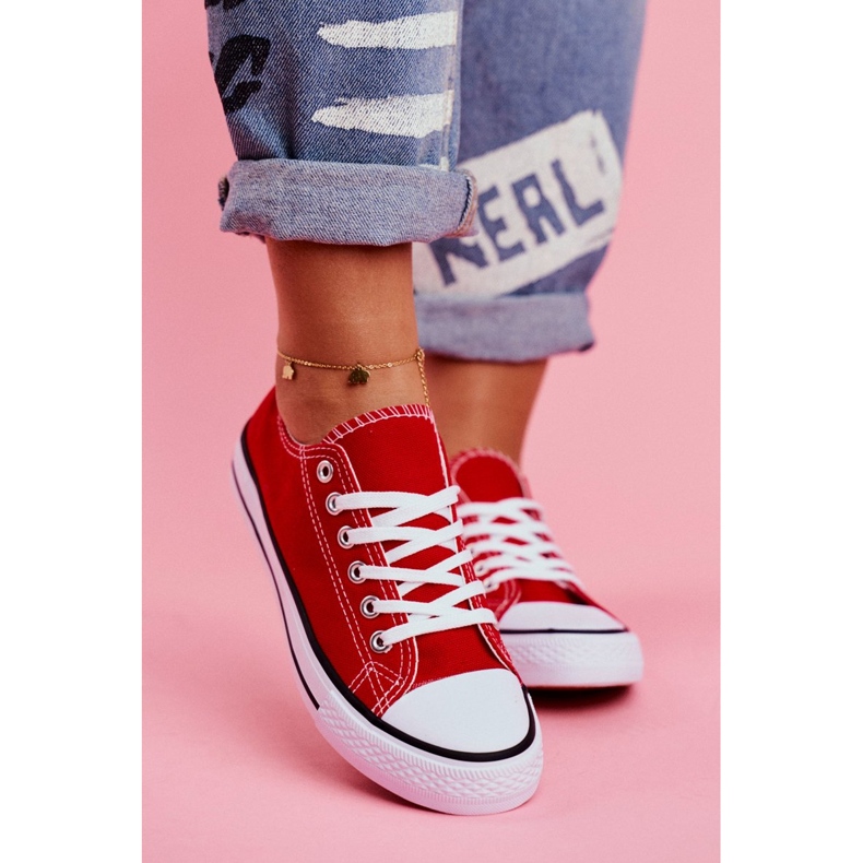 PS1 Kvinnors klassiska sneakers röda Omerta 2