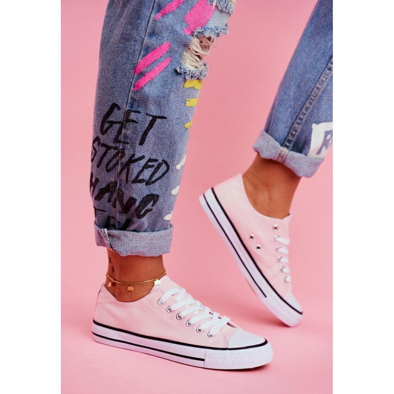 PS1 Kvinnors klassiska rosa Omerta -sneakers 2