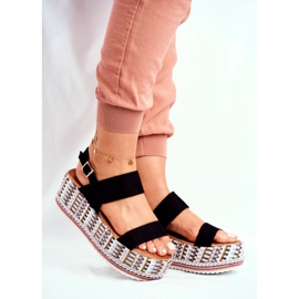 ADY Sandaler för kvinnor på plattformen Black Sandy svart 1