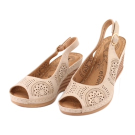 Evento Bekväma kile sandaler 20SD98-1862 brun gul 2