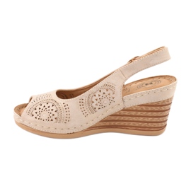 Evento Bekväma kile sandaler 20SD98-1862 brun gul 1