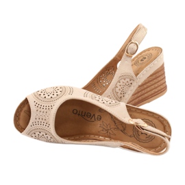 Evento Bekväma kile sandaler 20SD98-1862 brun gul 4