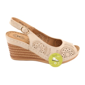 Evento Bekväma kile sandaler 20SD98-1862 brun gul 5