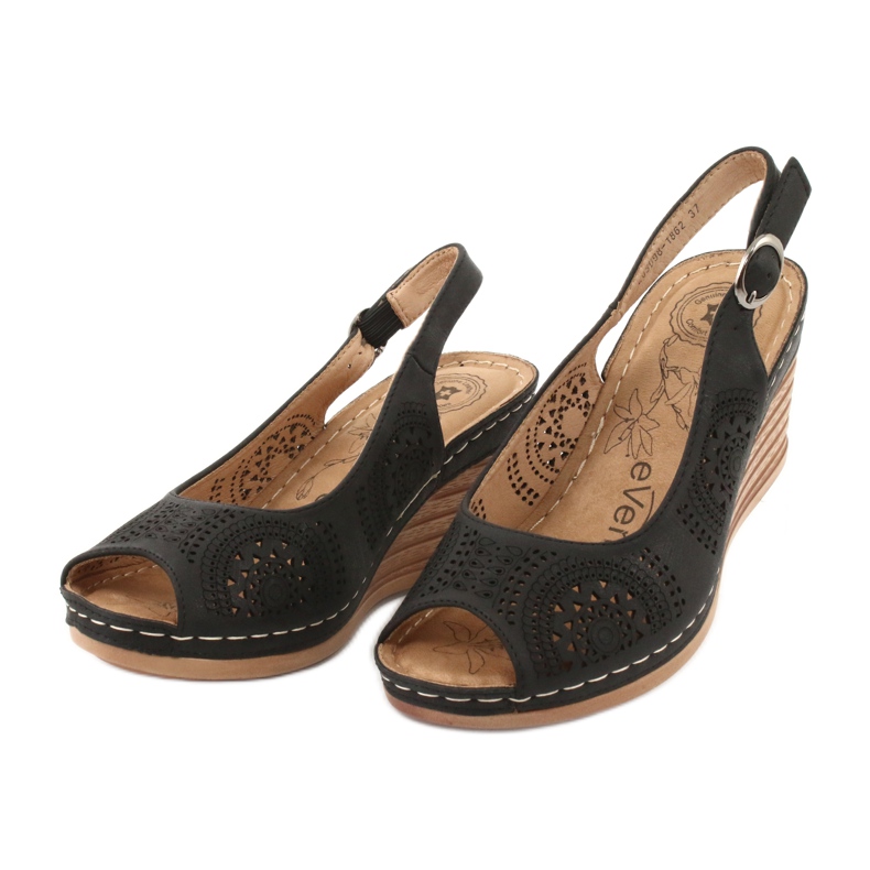 Evento Bekväma kile sandaler 20SD98-1862 svart 2