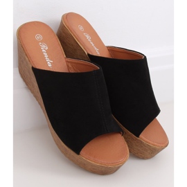 Svarta tofflor på kilen svarta 10-236 Svart 1