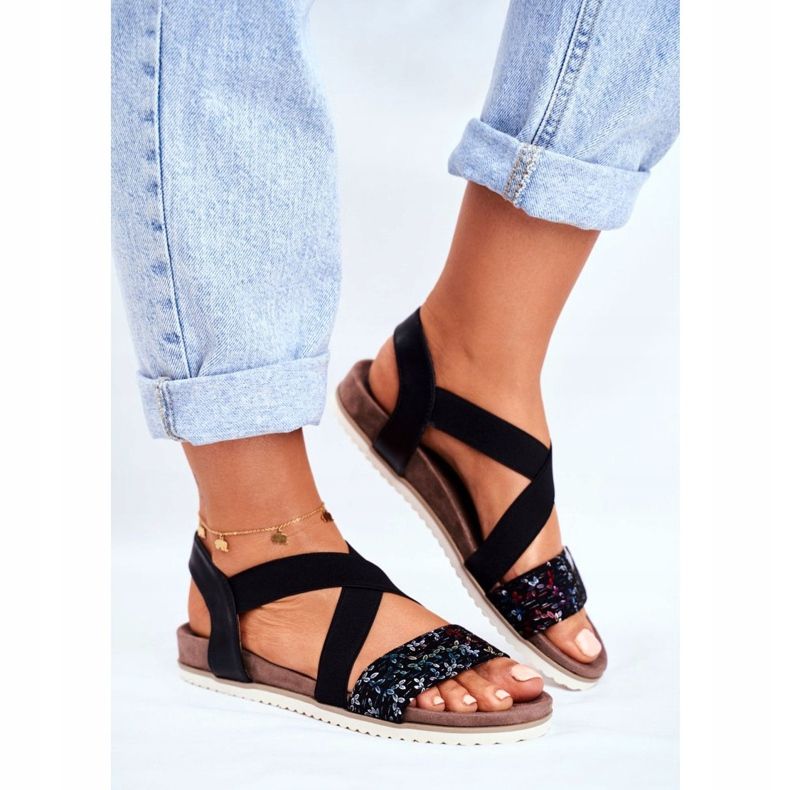 EVE Eleganta damsandaler Svart Morrin 1