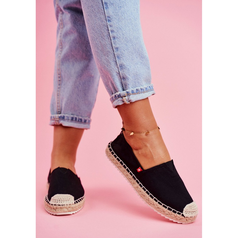 Dam Espadrilles Flätad Sula Svart Big Star FF274A498 2