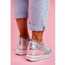 Kvinnors Sport Slip On Wedge Shoes Grå Cold Play 1