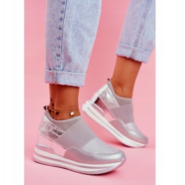 Kvinnors Sport Slip On Wedge Shoes Grå Cold Play 2