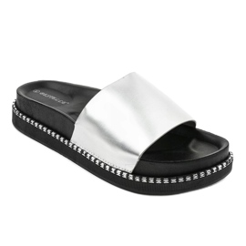 CH-107 silver tofflor grå 1