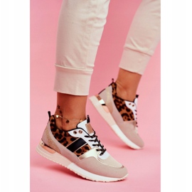 Kvinnors sportskor Beige Leopard Himme 1