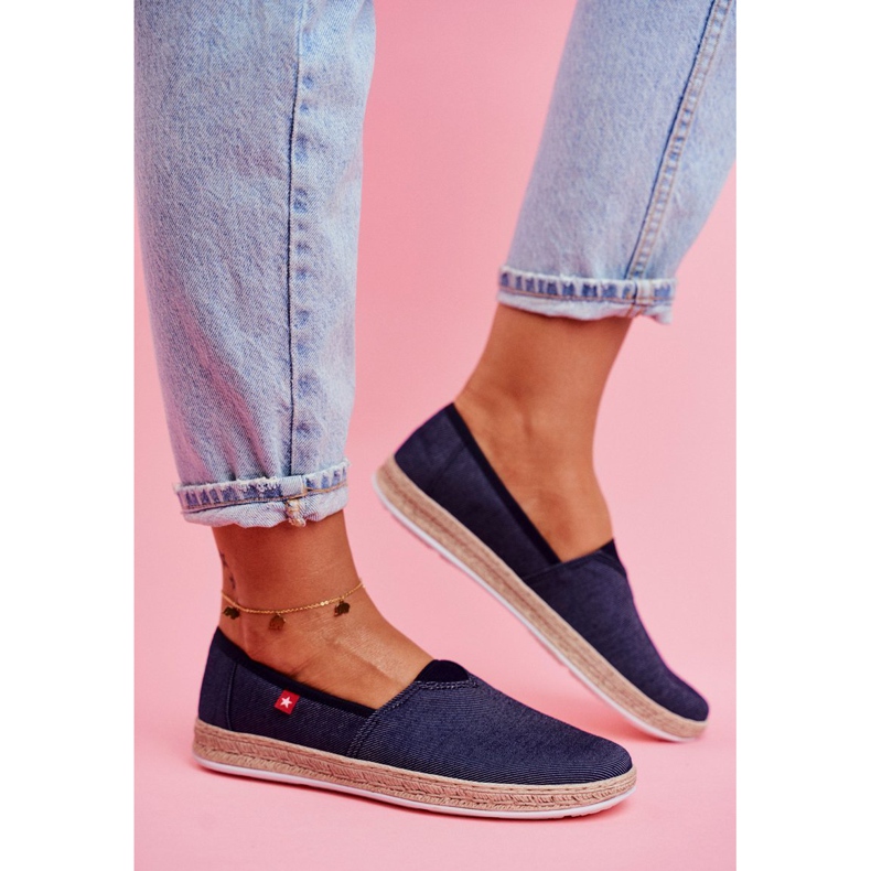 Dam Espadrilles Big Star Slip-on Marinblå FF276024 1