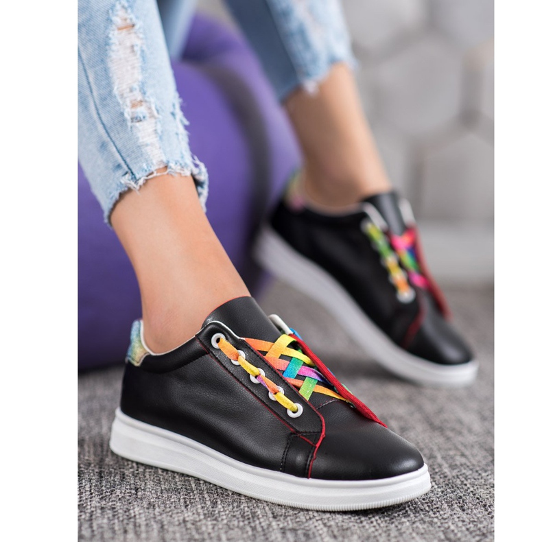 SHELOVET Trendiga sportskor svart 1