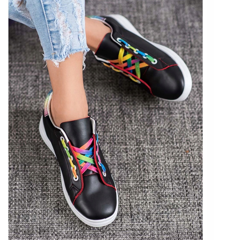 SHELOVET Trendiga sportskor svart 2