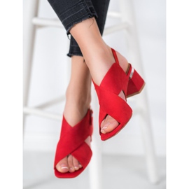 Kylie Snygga röda sandaler 5