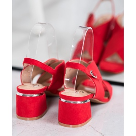 Kylie Snygga röda sandaler 4