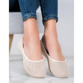 SHELOVET Lätta öppet ballerinor brun 2