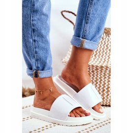 Kvinnors Big Star Tofflor på plattformen Vit FF274812 2