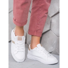 SHELOVET Sportskor med glitter vit 1