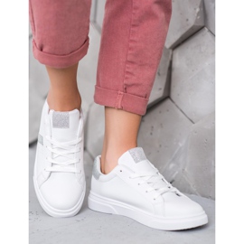 SHELOVET Sportskor med glitter vit 1