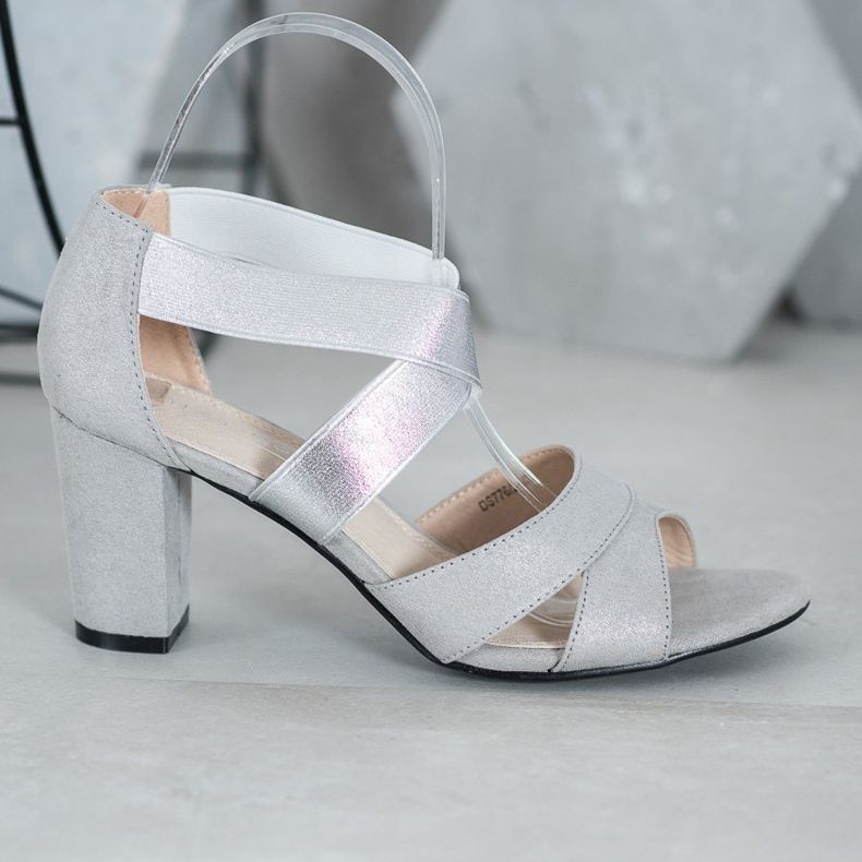 Filippo Silver slip-on sandaler grå 2