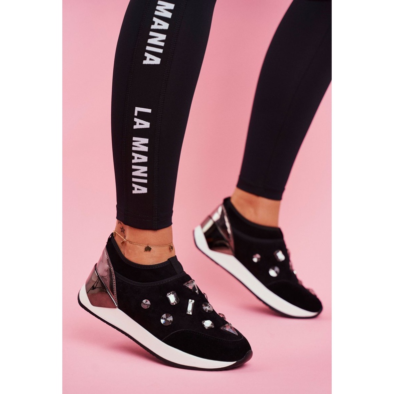 SEA Kvinnors sportskor med kristaller svart Todo 1