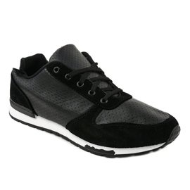 Svarta herr casual sneakers 302-5 1