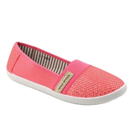 XJ-2689 rosa lycra slip-on sneakers 1