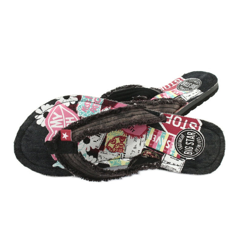 Jeans Big Star 274A124 flipflops svart mångfärgad 3