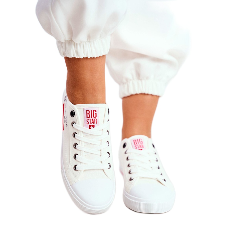 Dam Sneakers Big Star White FF274079 svart röd 1