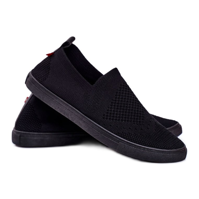 Kvinnors svarta sneakers Slip-on sneakers Big Star FF274A609 1