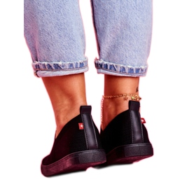 Kvinnors svarta sneakers Slip-on sneakers Big Star FF274A609 3