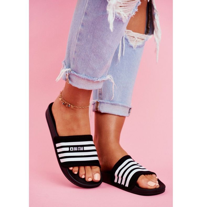 Dam Tofflor Big Star Black FF274A353 vit svart 1