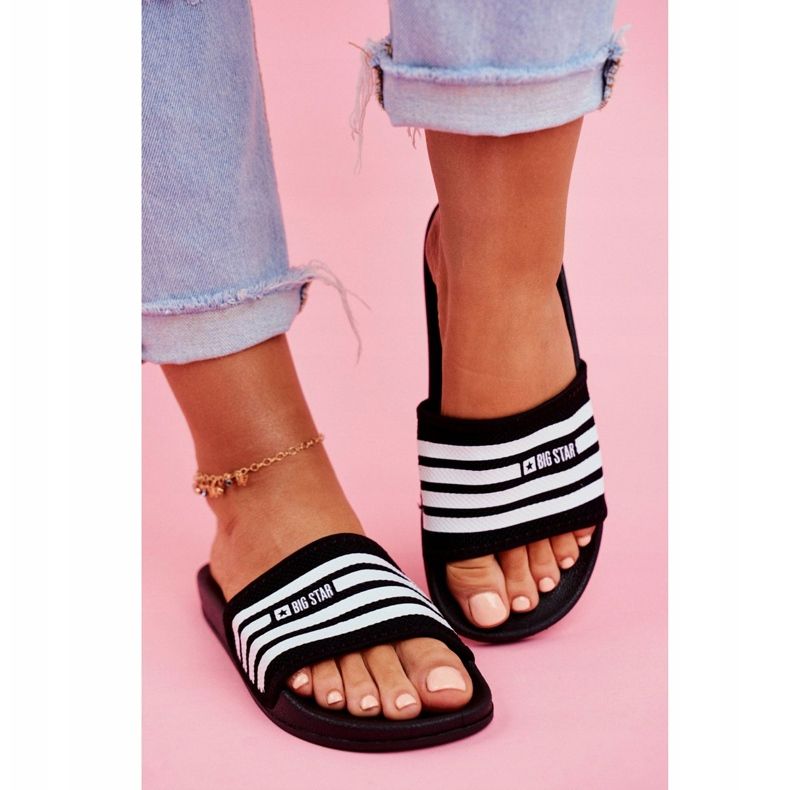 Dam Tofflor Big Star Black FF274A353 vit svart 2