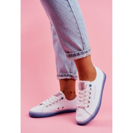 Dam Sneakers Cross Jeans Vit Blå FF2R4077C 1