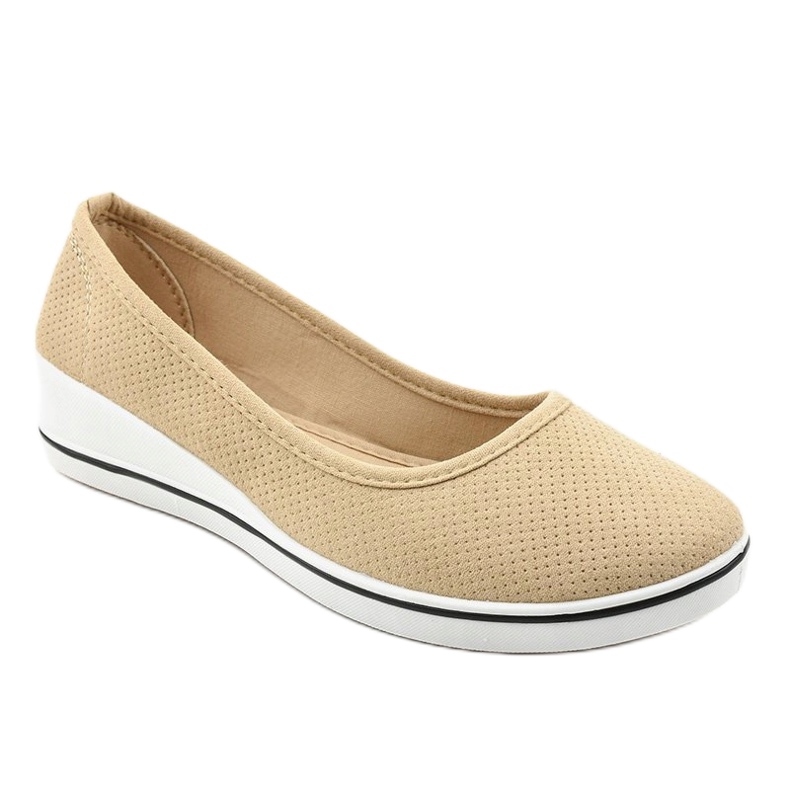 Beige sneakers på kilen HC-0307 1