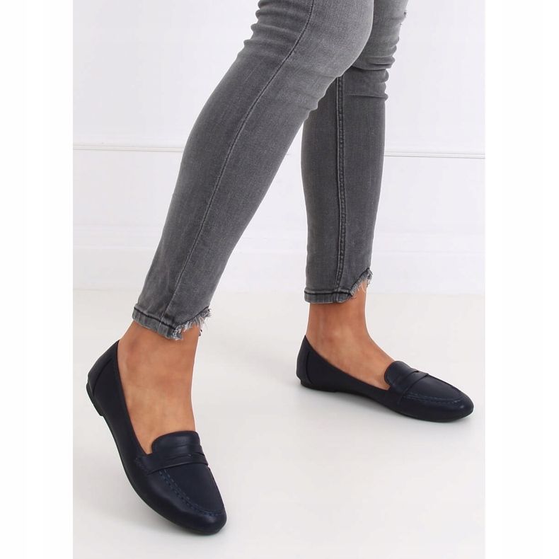 Marinblå loafers för kvinnor 98-29 Blå 2