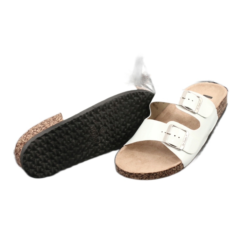 Lackade anatomiska vita tofflor Lee Cooper 1043-5 2