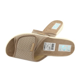 Adanex Beige tofflor med kardborreflikar 24840 3