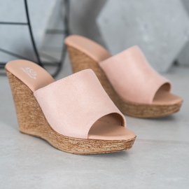 Small Swan Tofflor i mocka rosa 2